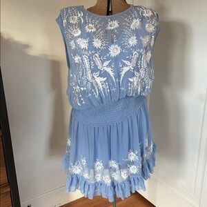 Free People embroidered tunic dress